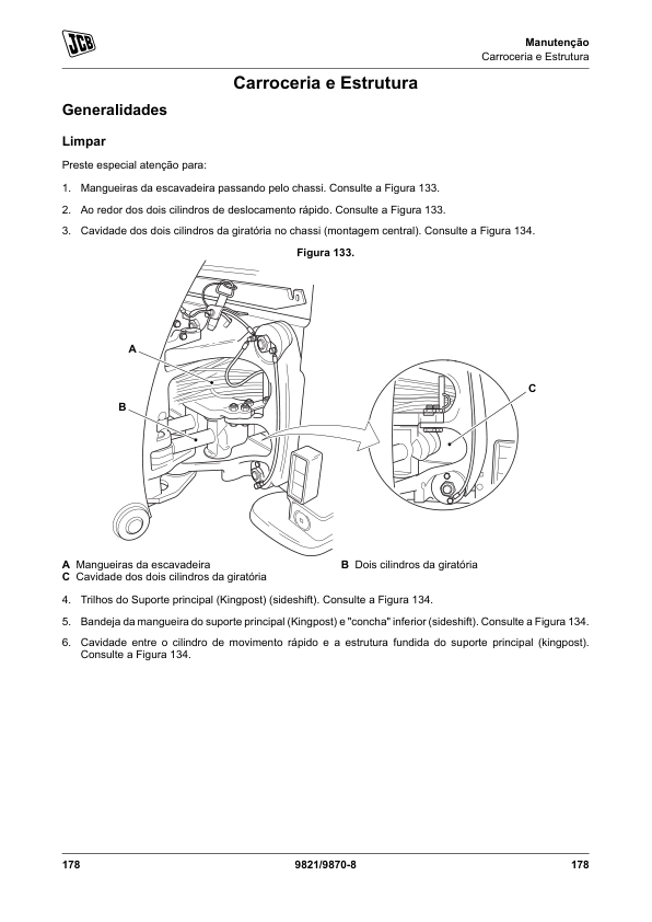 JCB 3CX Backhoe Loader Operators Manual 9821-9870-8 PT - Image 13