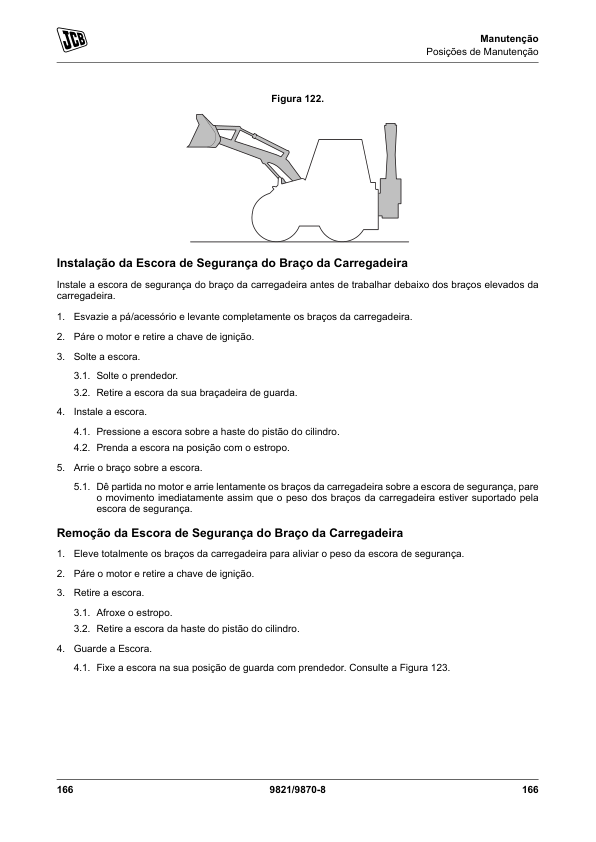 JCB 3CX Backhoe Loader Operators Manual 9821-9870-8 PT - Image 12
