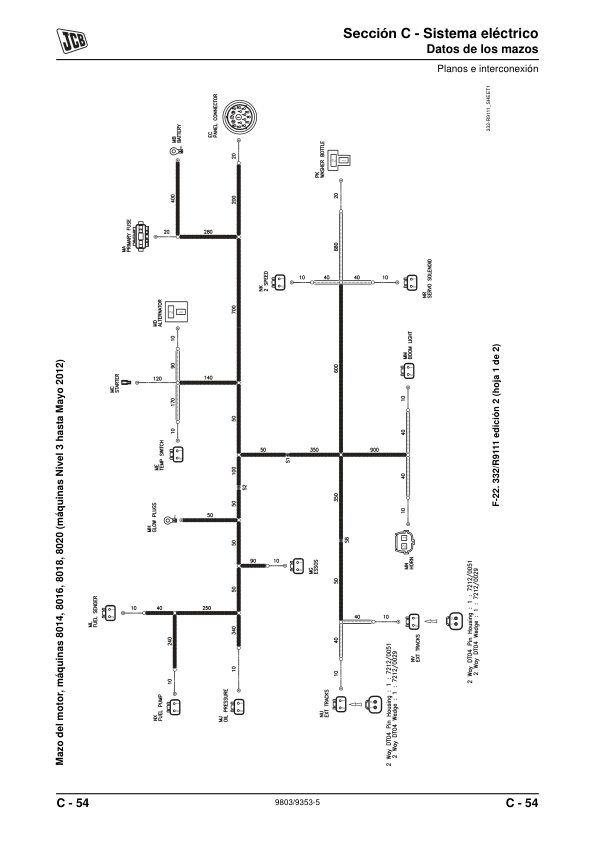 JCB 8014 8016 8018 8020 Excavator Service Manual 9803-9353-5 ES - Image 12