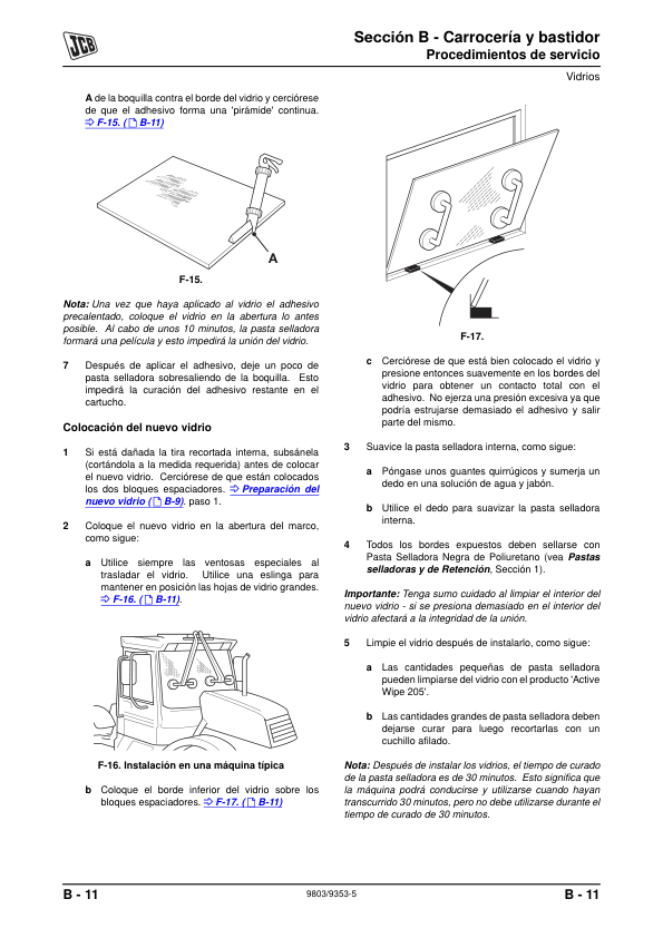 JCB 8014 8016 8018 8020 Excavator Service Manual 9803-9353-5 ES - Image 9
