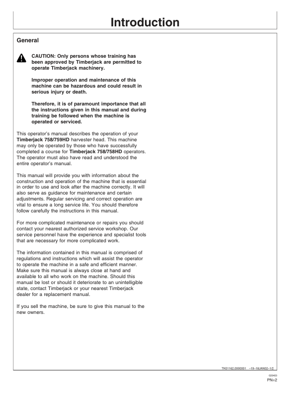 John Deere 758 758HD Processing Head Operators Manual OMF063849 - Image 6