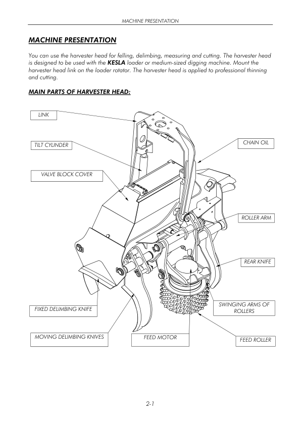 KESLA 20 RH Processing Head Operation and Maintenance Manual - Image 6