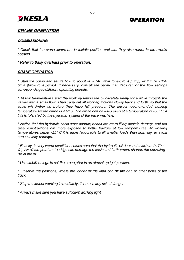 KESLA 2024 Crane Operation Service Manual and Parts Catalog - Image 10