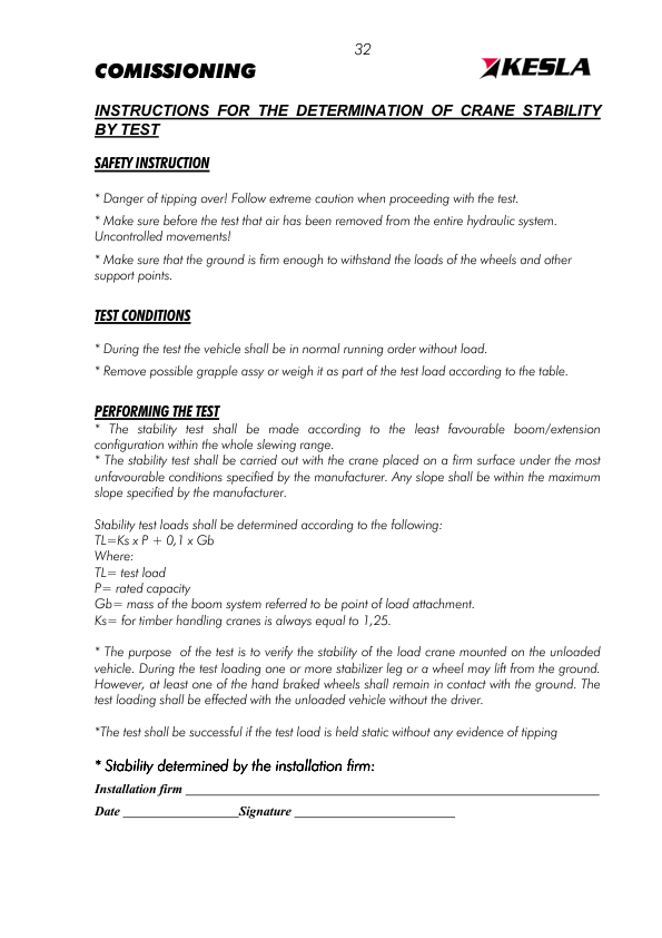 KESLA 2024 Crane Operation Service Manual and Parts Catalog - Image 9