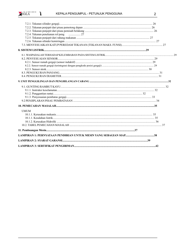 KESLA 25 RH 25 RHS Processing Head Operators Manual MAL - Image 4