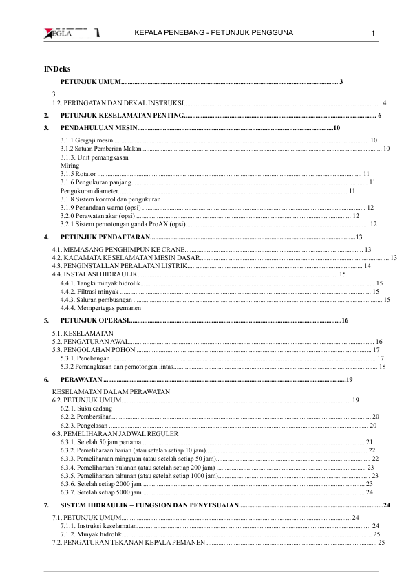 KESLA 25 RH 25 RHS Processing Head Operators Manual MAL - Image 3