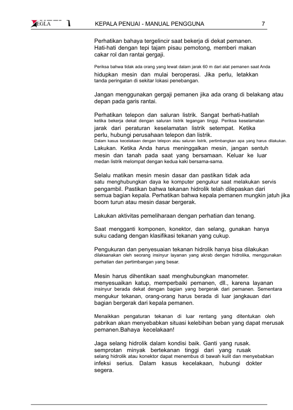 KESLA 25 RH 25 RHS Processing Head Operators Manual MAL - Image 8