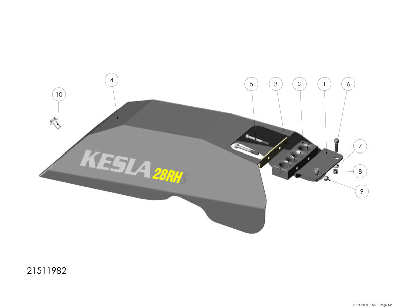 KESLA 28 30 RH RHS Processing Head Parts Catalog - Image 6