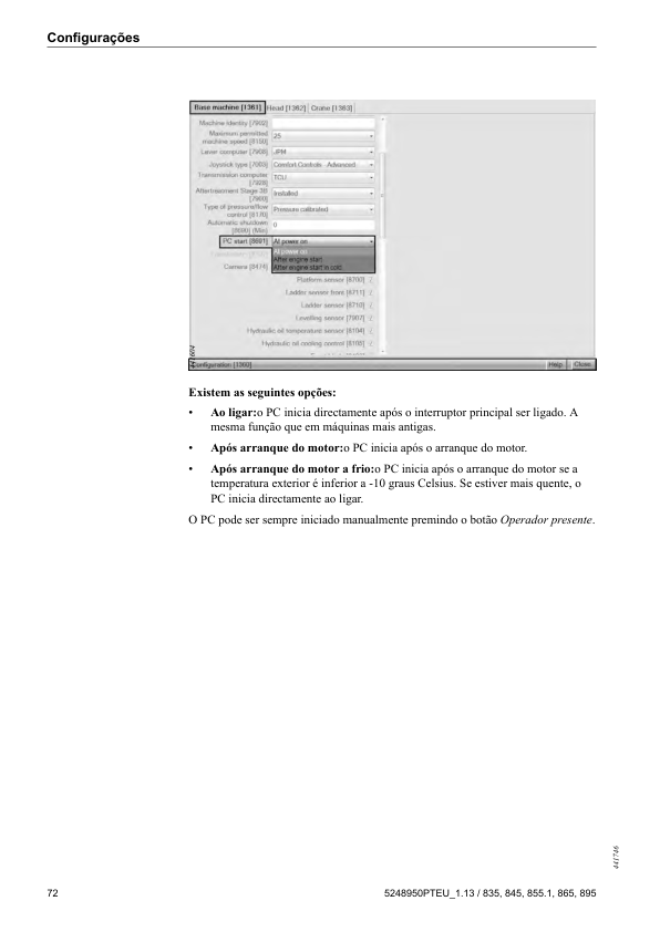 Komatsu 835 845 855.1 865 895 Forwarder Advance Operators Manual v1.13 PT - Image 13