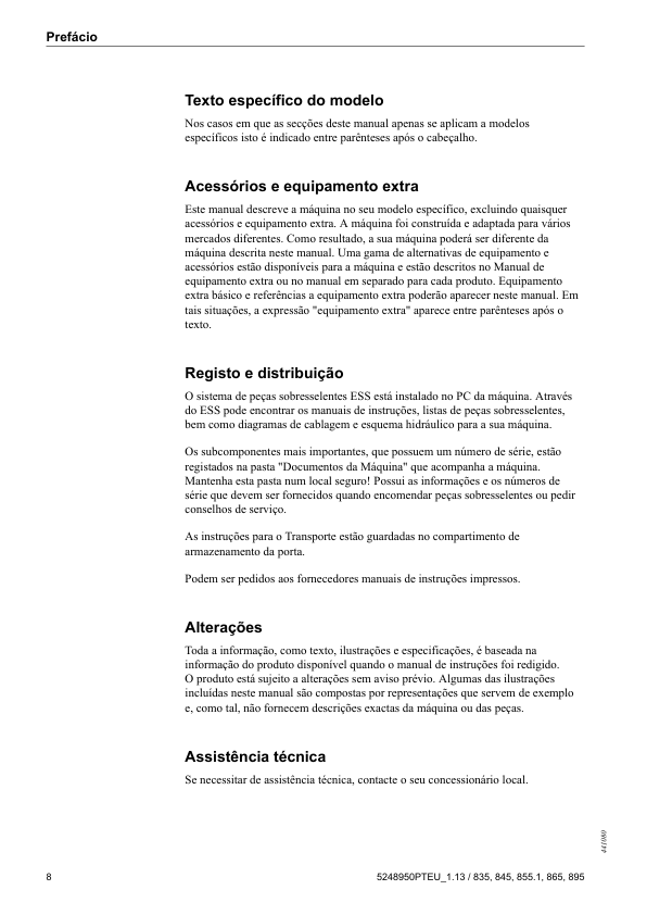 Komatsu 835 845 855.1 865 895 Forwarder Advance Operators Manual v1.13 PT - Image 3
