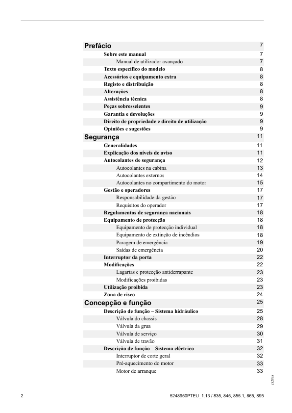 Komatsu 835 845 855.1 865 895 Forwarder Advance Operators Manual v1.13 PT - Image 4