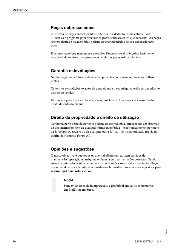 Komatsu 835 845 855.1 865 895 Forwarder Advance Operators Manual v1.24 PT - Image 5