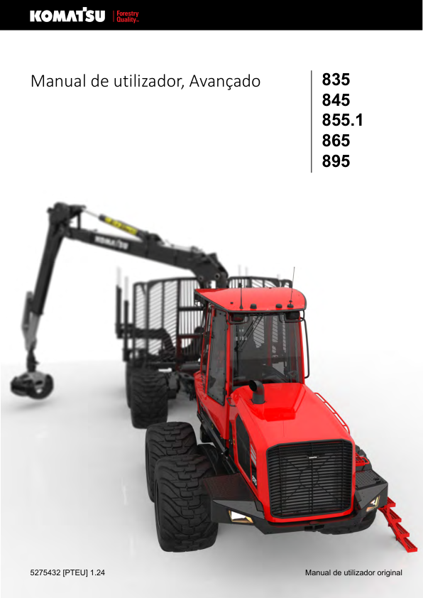 Komatsu 835 845 855.1 865 895 Forwarder Advance Operators Manual v1.24 PT - Image 2