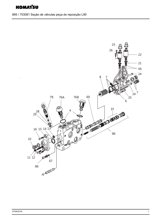 Komatsu 895 Forwarder Parts Catalog 2016 PT - Image 10