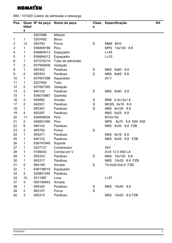 Komatsu 895 Forwarder Parts Catalog 2016 PT - Image 4