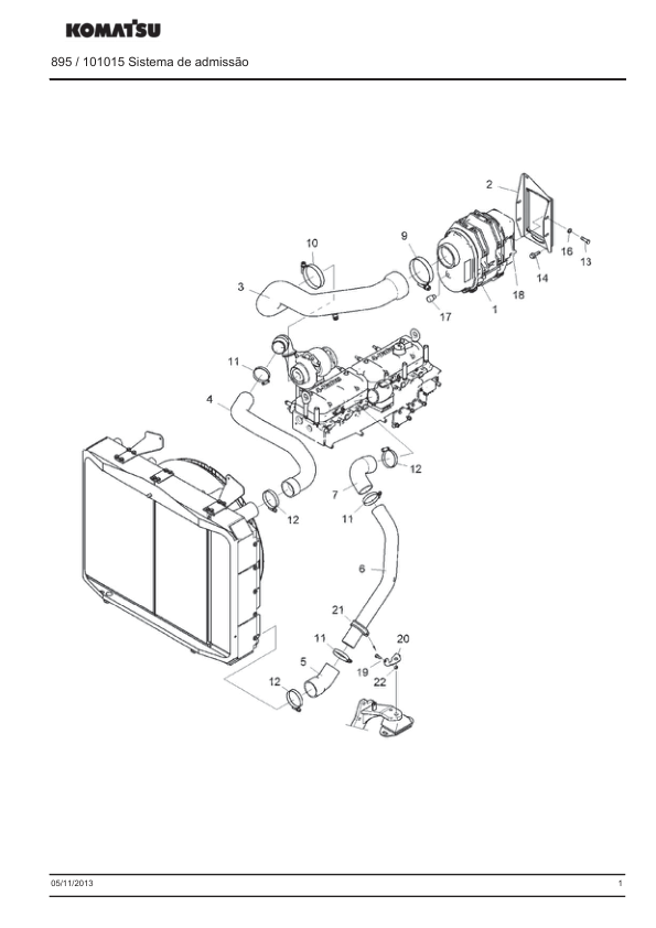 Komatsu 895 Forwarder Parts Catalog SN 8950000171 PT - Image 7