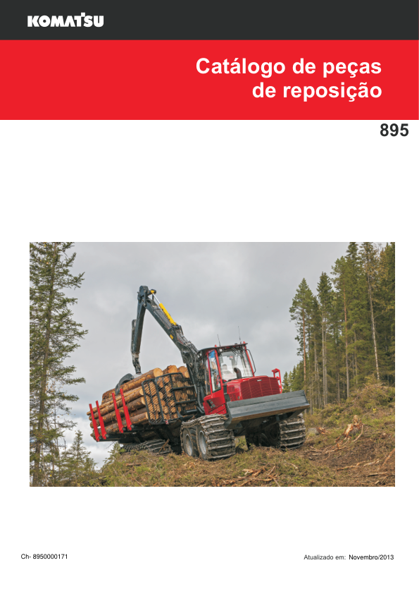 Komatsu 895 Forwarder Parts Catalog SN 8950000171 PT - Image 2