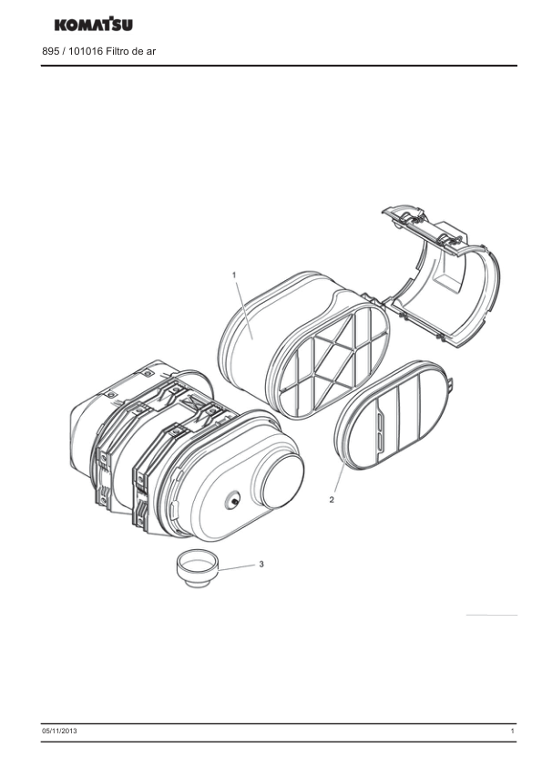 Komatsu 895 Forwarder Parts Catalog SN 8950000171 PT - Image 8
