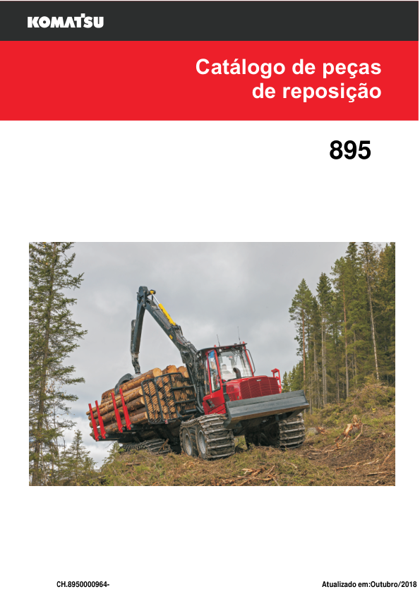 Komatsu 895 Forwarder Parts Catalog SN 8950000964 and UP PT - Image 2