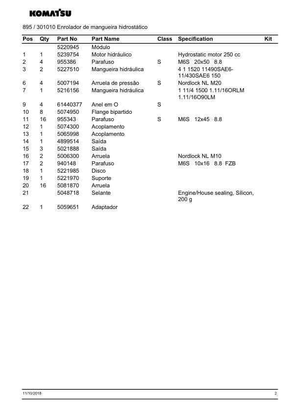 Komatsu 895 Forwarder Parts Catalog SN 8950000964 and UP PT - Image 7