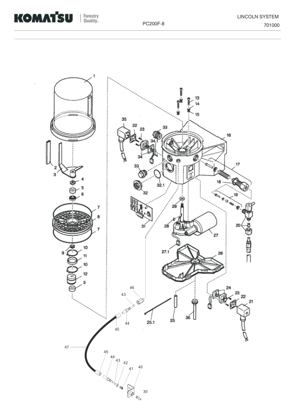 Komatsu PC200-8 Harvester Excavator Parts Catalog 2012 PT - Image 7