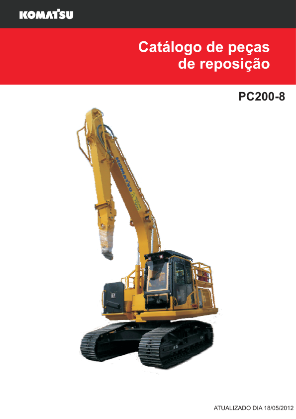 Komatsu PC200-8 Harvester Excavator Parts Catalog 2012 PT - Image 2