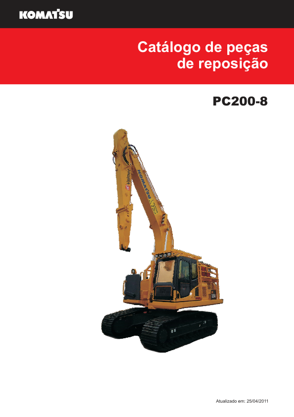 Komatsu PC200-8 Harvester Excavator Parts Catalog PT - Image 2