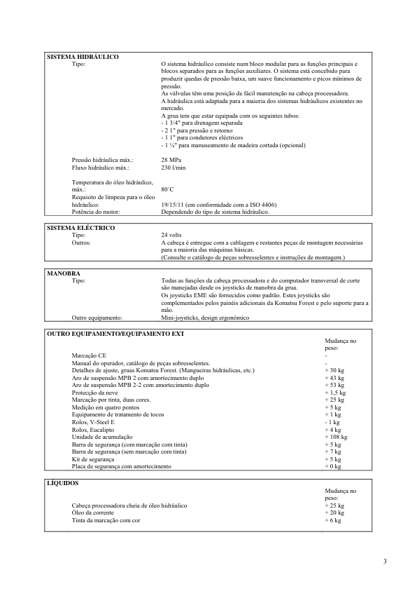 Komatsu S92 S132 Procesing Head Operators manual PT - Image 11