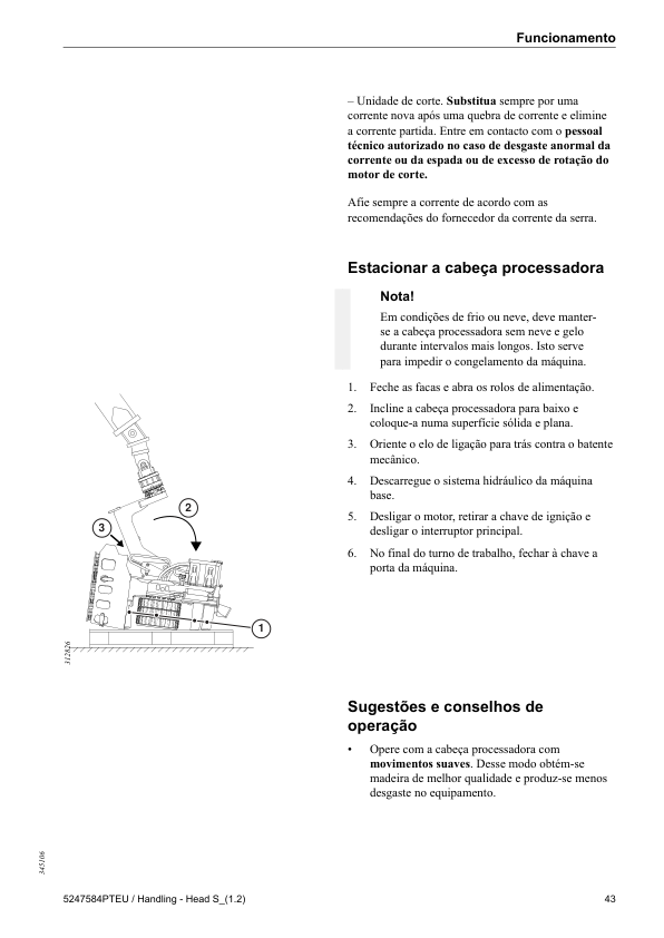Komatsu S92 S132 Procesing Head Operators manual PT - Image 13