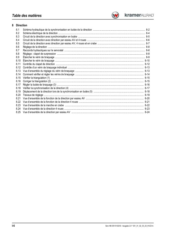 Kramer 380 480 580 Wheel Loader Operators Manual v2.0 FR - Image 10