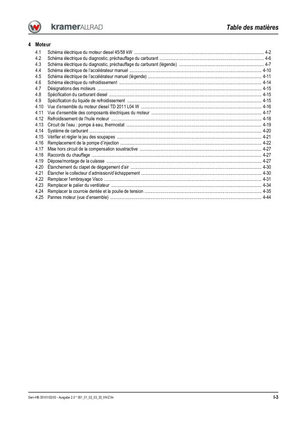 Kramer 380 480 580 Wheel Loader Operators Manual v2.0 FR - Image 7