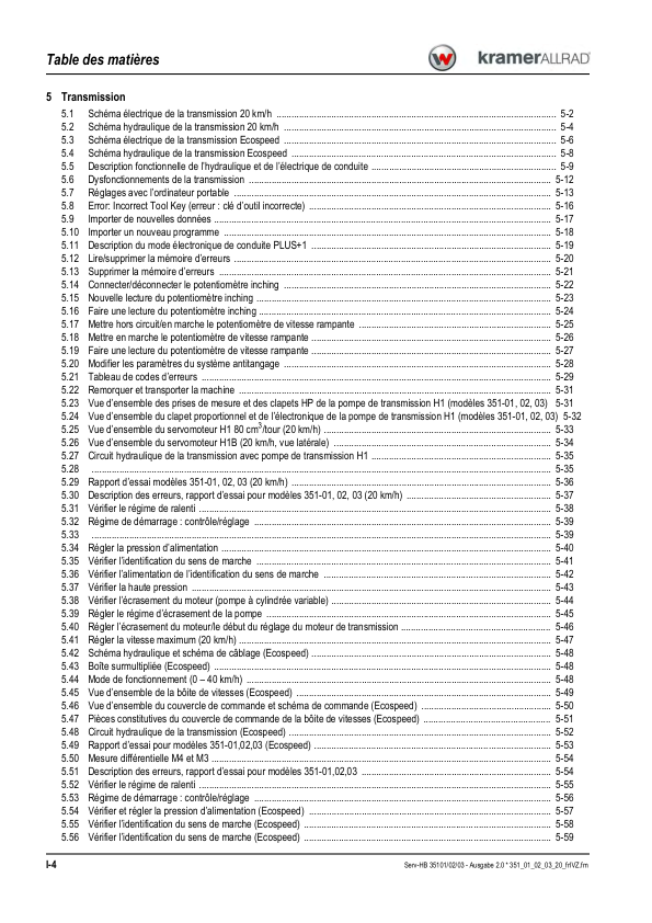 Kramer 380 480 580 Wheel Loader Operators Manual v2.0 FR - Image 8