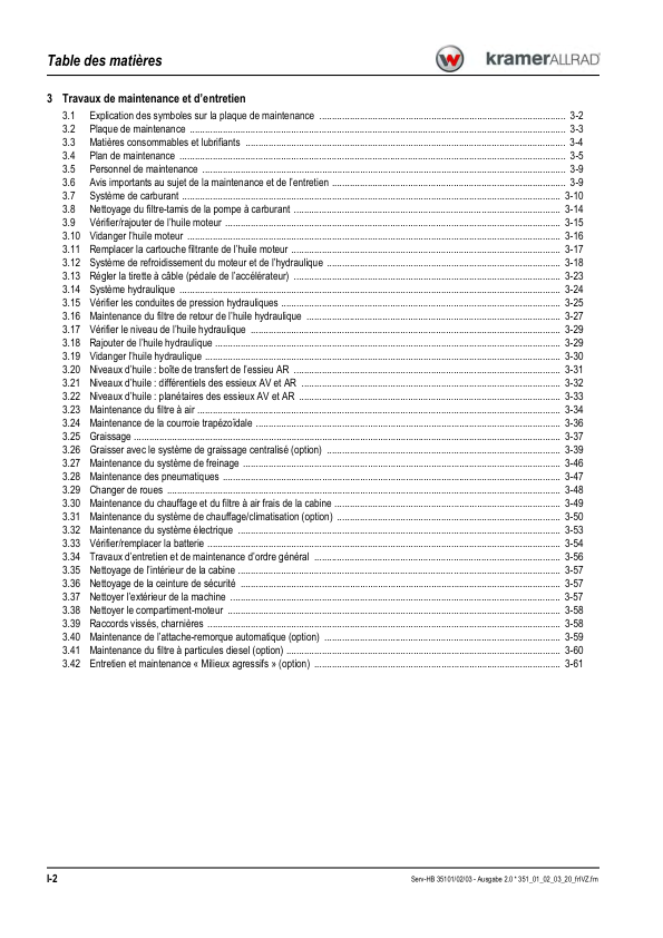 Kramer 380 480 580 Wheel Loader Operators Manual v2.0 FR - Image 6