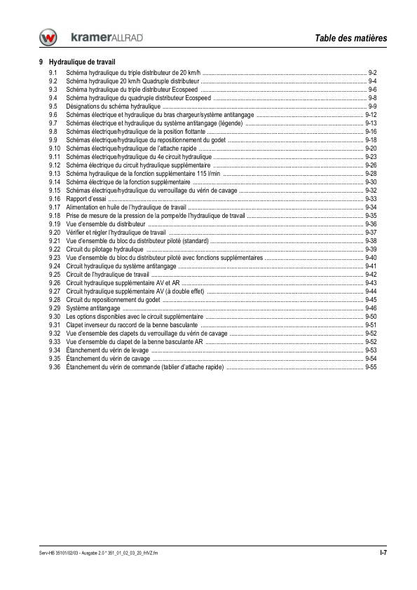 Kramer 380 480 580 Wheel Loader Operators Manual v2.0 FR - Image 11