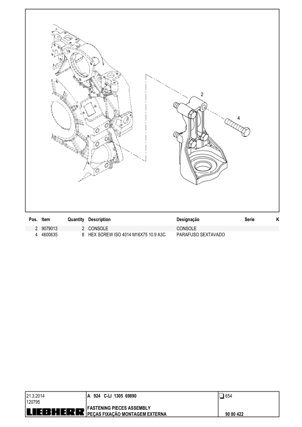 Liebherr A924 C-LI 1305 Excavator Parts Catalog SN 69890 - Image 15