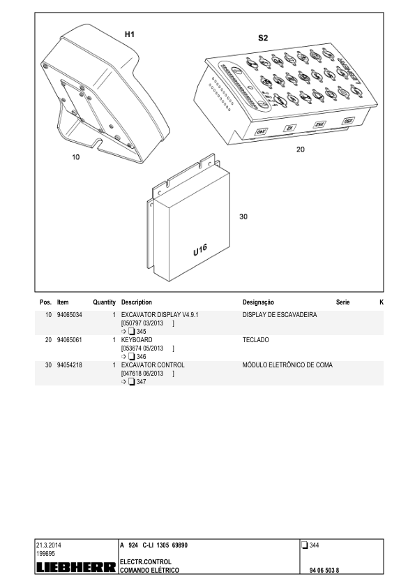 Liebherr A924 C-LI 1305 Excavator Parts Catalog SN 69890 - Image 13