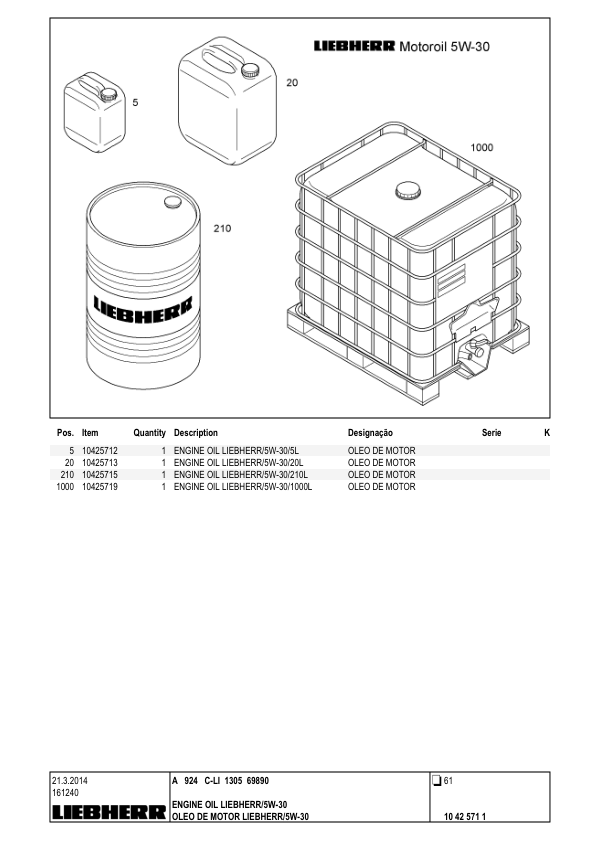 Liebherr A924 C-LI 1305 Excavator Parts Catalog SN 69890 - Image 14