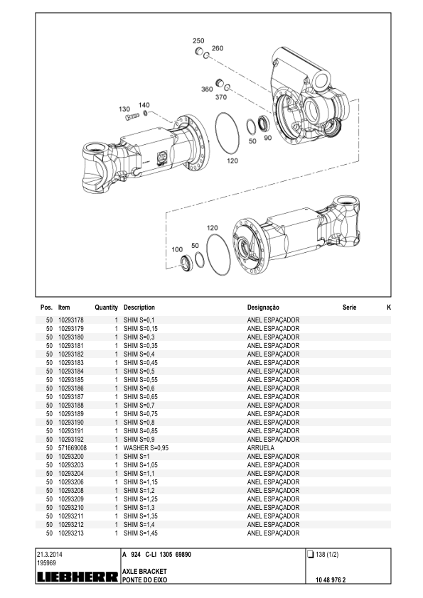 Liebherr A924 C-LI 1305 Excavator Parts Catalog SN 69890 - Image 11