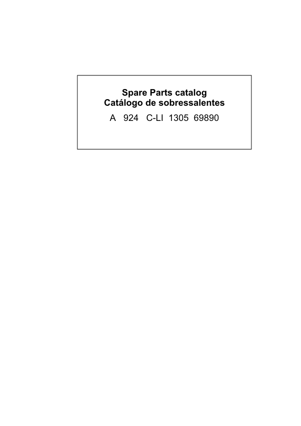 Liebherr A924 C-LI 1305 Excavator Parts Catalog SN 69890 - Image 2