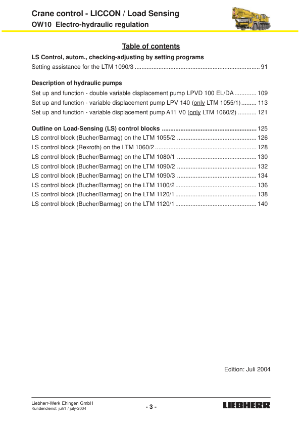 Liebherr Crane Control Load Sensing with LICCON Service Manual - Image 4