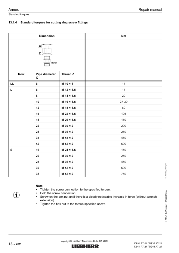 Liebherr D934 D936 D944 D946 A7-24 Engine Repair Manual SN 218-03-0001 to 2018-04-0001 - Image 18