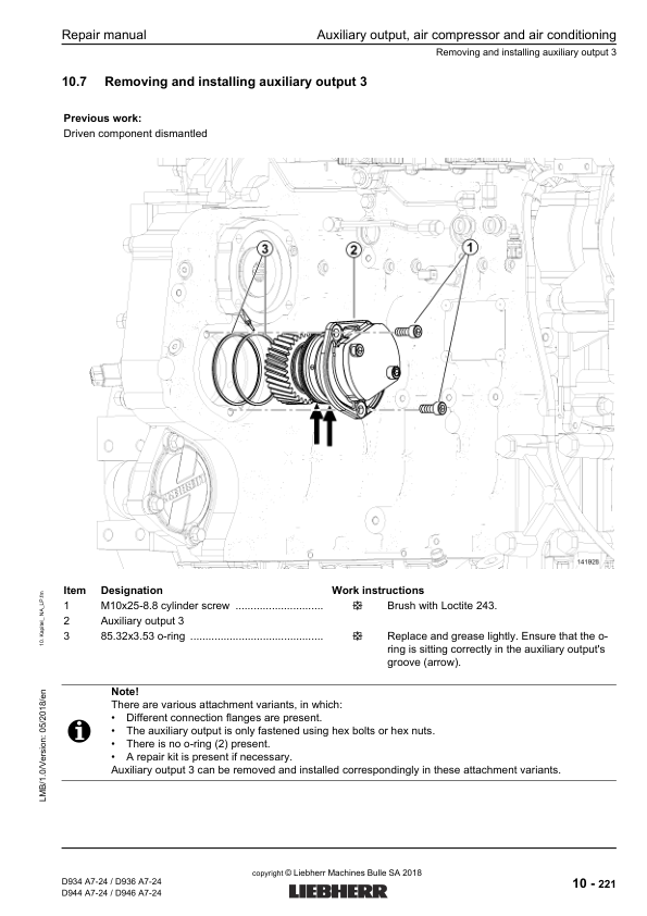 Liebherr D934 D936 D944 D946 A7-24 Engine Repair Manual SN 218-03-0001 to 2018-04-0001 - Image 16