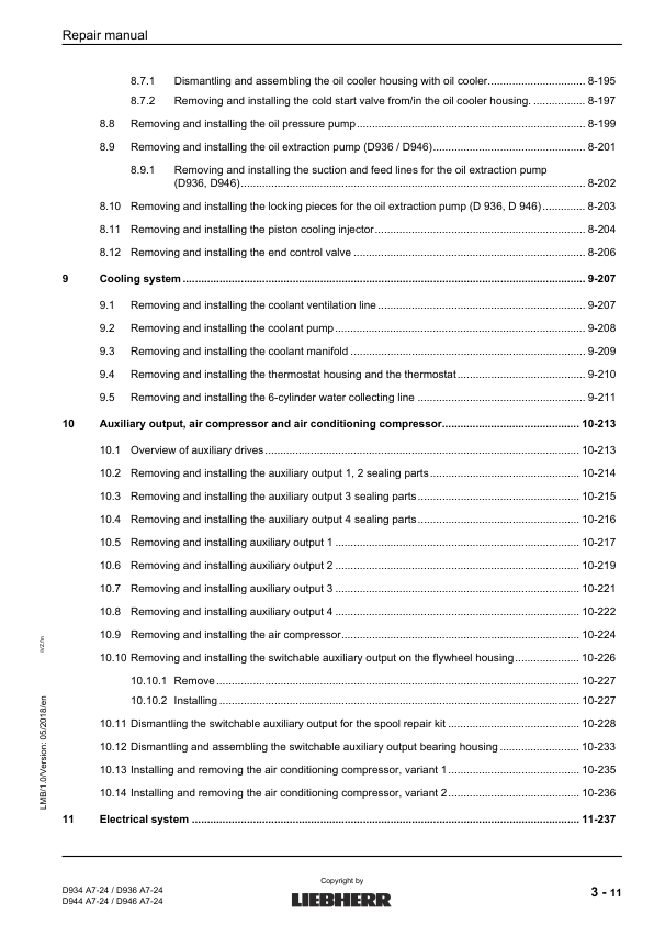 Liebherr D934 D936 D944 D946 A7-24 Engine Repair Manual SN 218-03-0001 to 2018-04-0001 - Image 4