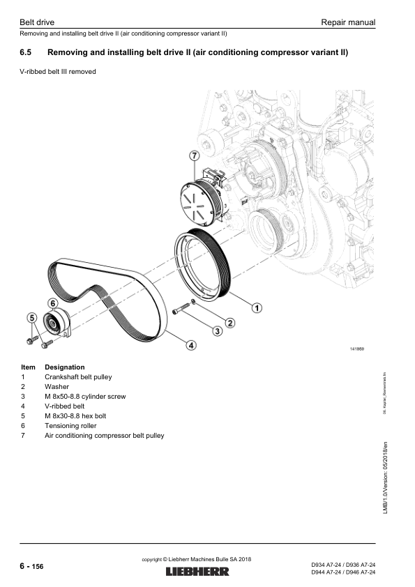 Liebherr D934 D936 D944 D946 A7-24 Engine Repair Manual SN 218-03-0001 to 2018-04-0001 - Image 14