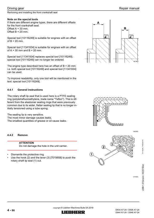 Liebherr D934 D936 D944 D946 A7-24 Engine Repair Manual SN 218-03-0001 to 2018-04-0001 - Image 20