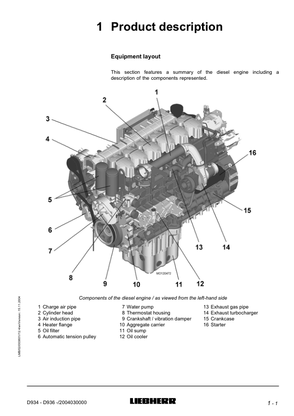 Liebherr D934 D936 Engine Operation Manual - Image 3
