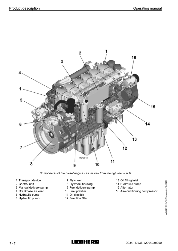 Liebherr D934 D936 Engine Operation Manual - Image 4