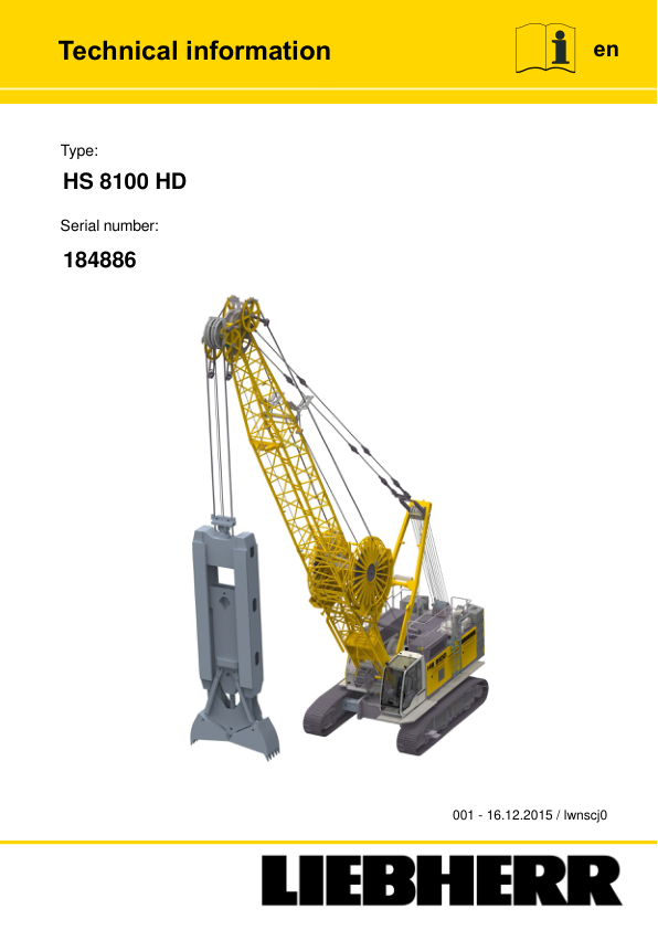 Liebherr HS 8100 HD Crane Service Training Manual SN 184886 - Image 2