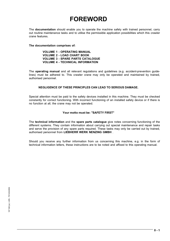 Liebherr HS 885HD Crane Service Training Manual SN 187360 - Image 4