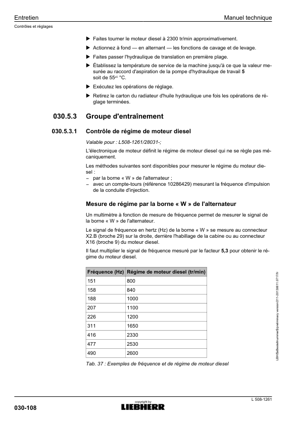 Liebherr L508 1261 Wheel Loader Service Training Manual FR - Image 15